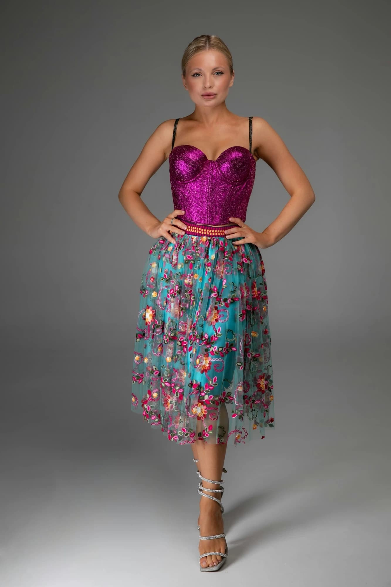 Top elegante da sera (fucsia)